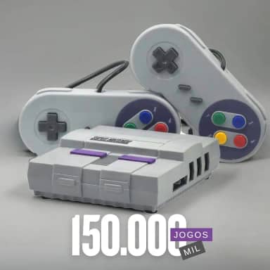 Mini Super Nintendo Game Retro 2 Controles e 150 Mil Jogos de diversos Consoles