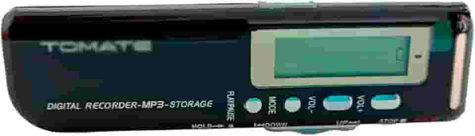 Gravador de Áudio Digital Portátil 8GB, MP3/WMA, Microfone de Lapela, Fone de Ouvido, Gravação Telefônica, Entrada 3,5mm, Compatível com Smartphones, Preto