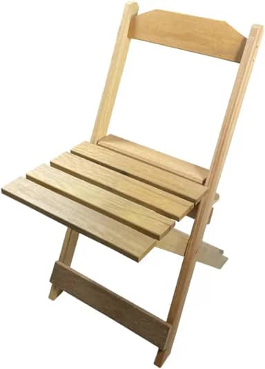 Cadeira Dobrável Para Bar Madeira Maciça Natural