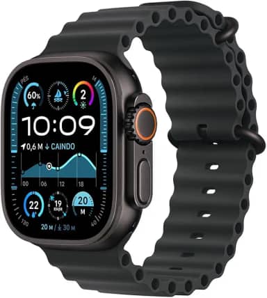 Apple Watch Ultra 2 GPS + Cellular • Caixa preta de titânio – 49 mm • Pulseira Oceano preta