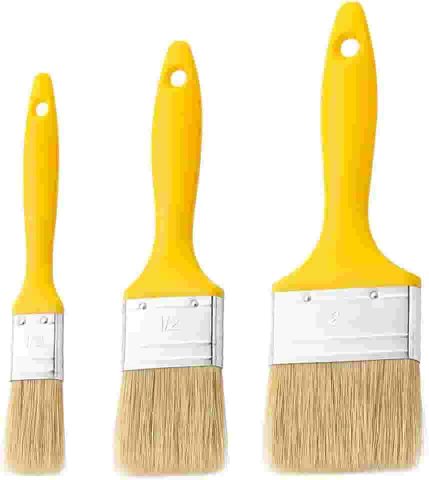 Pincéis Kit 3 Tricha para Pintura e Artesanato, Cerdas Macias, 1", 1/5" e 2"