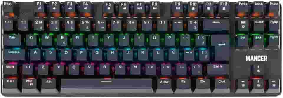 Teclado Mecânico Mancer Shade MK3 | Rainbow | Switch Huano Vermelho | Preto | MCR-SHM3-RBW01RD