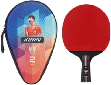 Raquete Ping Pong 2 Estrelas Profissional Classineta Modelo Cabo Curto CS Loki Kirin K2 Tênis de Mesa Aprovado ITTF + Capa de Raquete Raqueteira de Proteção