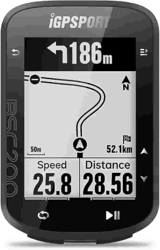iGPSPORT BSC200 Ciclocomputador GPS, Navegação de Rota Tela de 2,5 Polegadas IPX7 à Prova d'água Computador de Bicicleta/Ciclismo Sem Fio