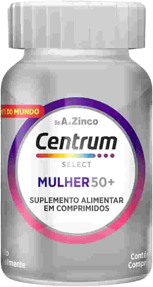 Centrum Select Mulher 50 mais Multivitamínico De A a Zinco, Suplemento Alimentar, 60 comprimidos