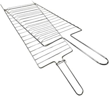 Grelha Dupla Abaulada para Churrasqueira Churrasco Peixes Frango Linguiça carnes