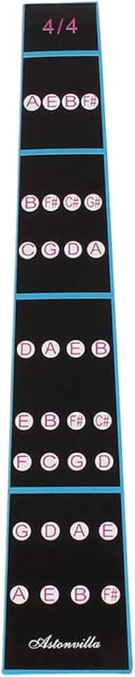 Adesivo de violino, adesivo de escala de violino, adesivo removível 4/4 de dedo de violino de violino adesivo de escala de braço para prática de iniciantes