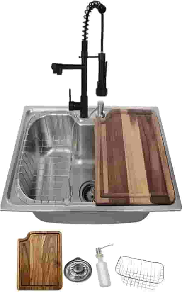 Cuba Gourmet 50x40cm Inox 304 Com Torneira Gourmet e Tábua