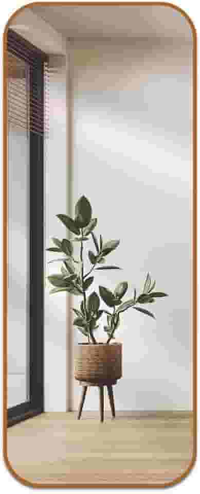 Espelho Retangular Super Grande 70x160 com Cantos Arredondados – Corpo Inteiro, Design Moderno e Elegância para Qualquer Ambiente (Caramelo)