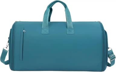 Dynamart Bolsa Porta Terno de Viagem, Nylon Impermeável, Grande 60L, com Compartimento para Sapatos e Roupas, Dobrável, Alça Ajustável, 60x32x30 cm (Verde)