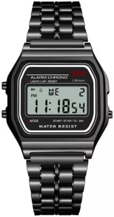 Relógio Retro Eletronico Digital Aço Vintage Unisex Elegancia
