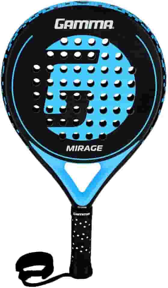 GAMMA Raquete Mirage Padel – formato redondo para perdão e manobrabilidade com grande ponto doce, sensação macia - controle aprimorado, rotação e conforto para desenvolvimento de habilidades