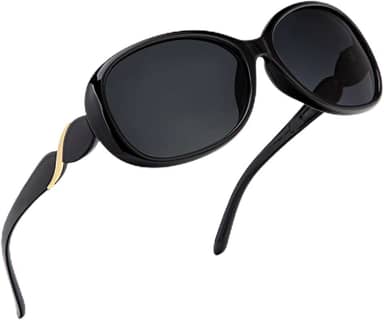 Óculos de sol grandes polarizados para mulheres, tamanho grande, estilo Jackie O