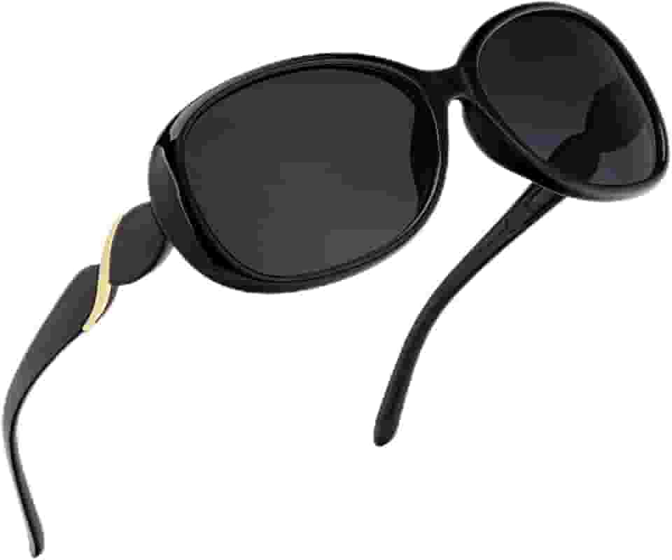 Óculos de sol grandes polarizados para mulheres, tamanho grande, estilo Jackie O