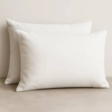 2 Fronhas de Travesseiro Avulsas Malha Lisa 100% Algodão (Branco)