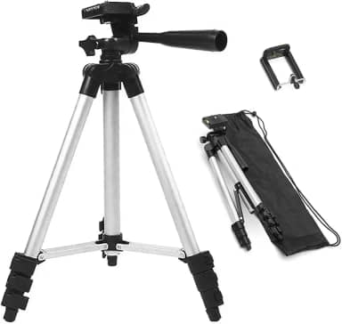 Tripé para câmera, tripé, resistente, 104 cm, para viagem, com monopé, adequado para smartphone, câmera DSLR, filmagem em 360°, vlogging, compacto, tripés de caça, acessórios para fotógrafos