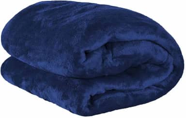 Cobertor Queen Manta Microfibra Fleece 01 Peça (Toque Aveludado) - Marinho