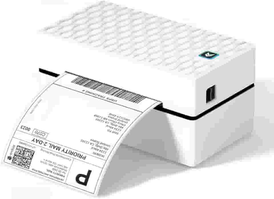 Impressora de Etiquetas 110V-240V, Adesiva 50-104mm, Impressora Termica, Possui Conectividade BT, Inclui Cabo USB, Vem com Suporte Auxiliar, Velocidade de Impressão de 150 mm/S, Resolução de 203 Dpi