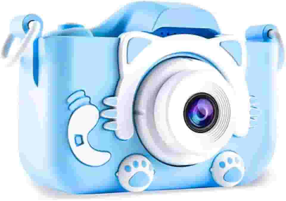 Máquina Fotográfica Infantil Digital – Vídeos HD, Fotos 13 MP, Tela 2″, 4× Zoom, Jogos, Bateria Recarregável USB - YASDA (AZUL)