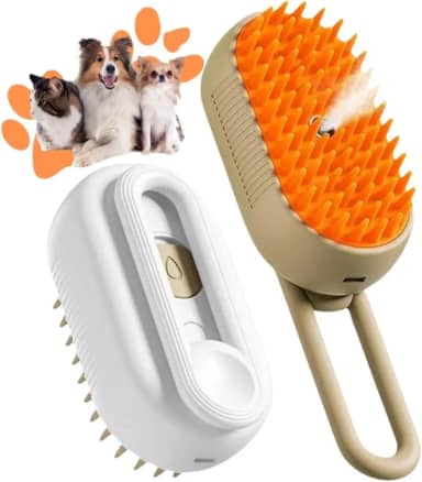 Escova Pet Massageadora 3 em 1 A Vapor Para Remoção De Pelos Ideal Para Cães e Gatos Recarregável Premium