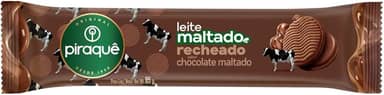 Biscoito Leite Maltado Recheio Chocolate Maltado Piraquê Pacote 85g