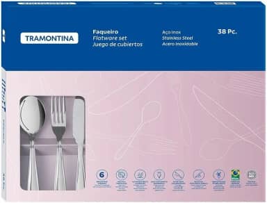 Jogo de Talheres 38 Peças Tramontina Laguna 66906510 Inox