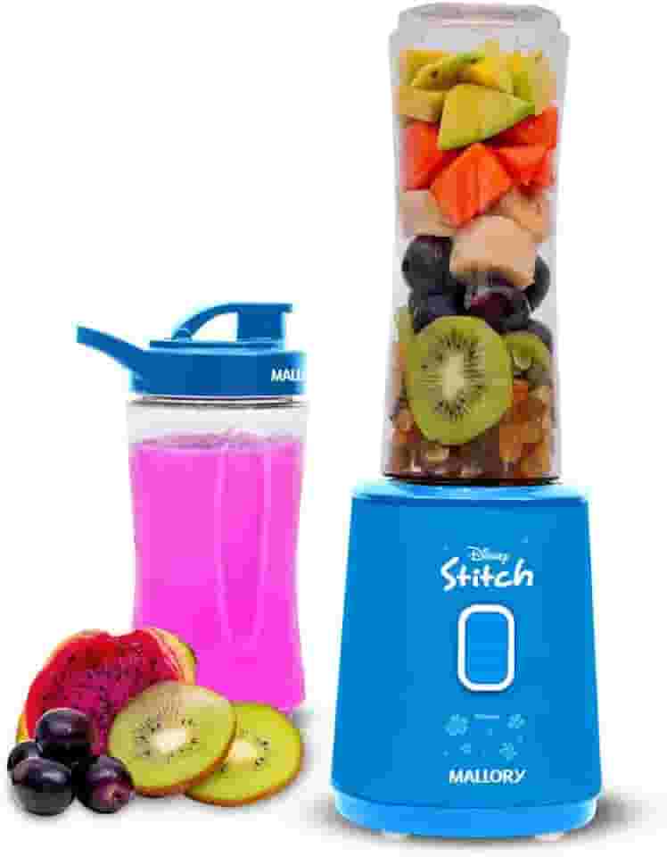 Liquidificador Individual Mallory Stitch - 2 Copos: 400ml e 600 ml, 300W de potência, Pés antiderrapantes, Comprimento do cabo de 122cm - 220V