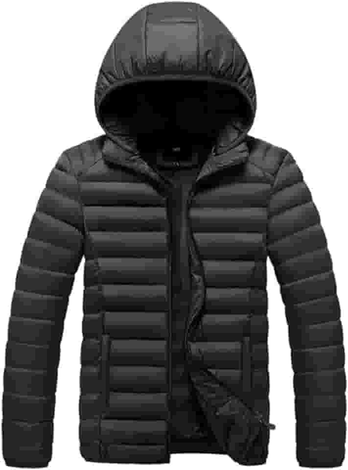 Jaqueta Puffer Bobojaco Feminina Casaco Corta Vento Acolchoada Impermeável Bolsos Capuz Removível