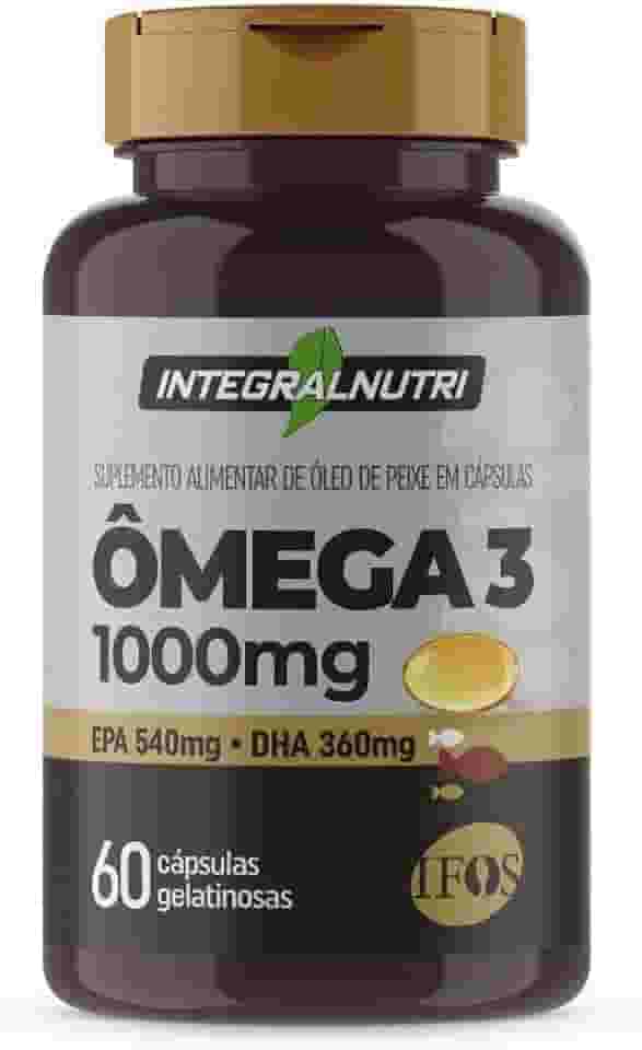Ômega 3 1000 mg 60 Cápsulas INTEGRALNUTRI- EPA 540 mg DHA 360 mg Com Selo IFOS Óleo de Peixe