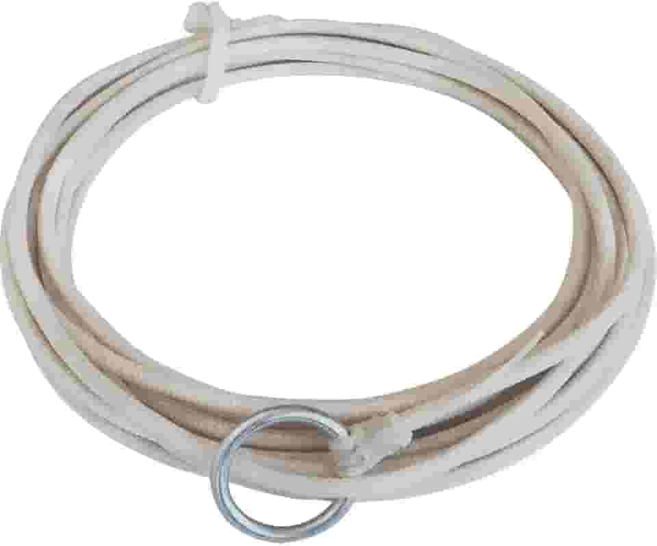 Laço Corda Americano Branco Resinado 15 Metros Argola de Ferro Boi Cavalo