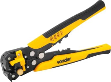 Alicate Automático, Ajustável, Desencapador e Crimpador de Fios, Amarelo/Preto, 203mm - 8' Vonder