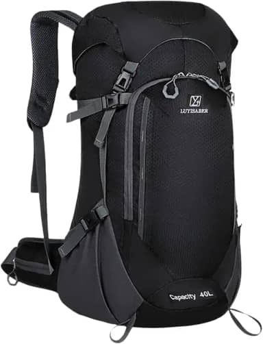 Mochila de Trilha e Viagem 50L Impermeável –com Capa de Chuva, Tecido Respirável 3D, Ergonômica, Resistente e Leve, Ideal para Camping, Montanhismo, Ciclismo e Aventuras ao Ar Livre