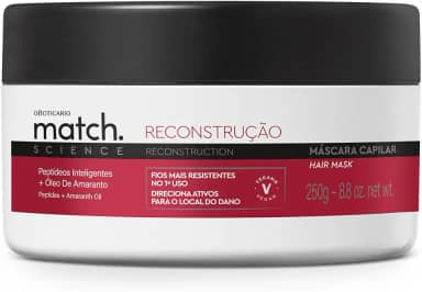 O BOTICARIO MATCH SCIENCE MASCARA CAPILAR RECONSTRUÇÃO 250g