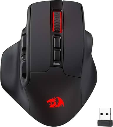 Mouse Gamer Redragon Bullseye Pro, Wireless 2.4GHz Cabo ou Bluetooth, RGB, 7 Botões, 26000DPI, Preto - M806RGB-PRO