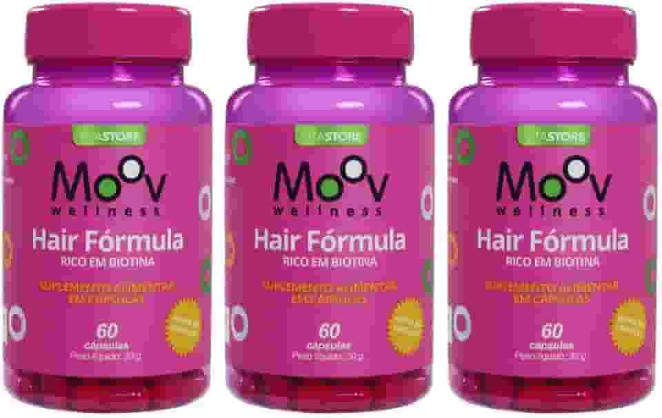 3 Hair Fórmula Vitamina Antiqueda Crescimento Saúde Cabelos