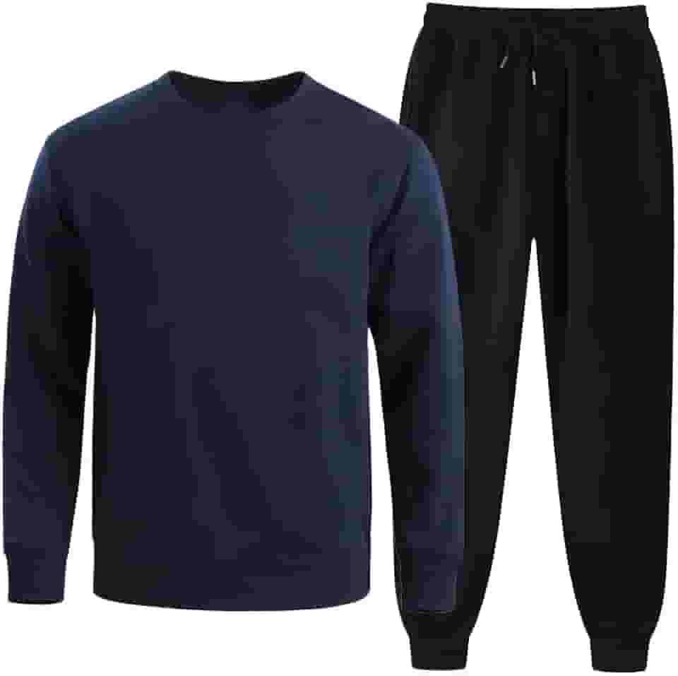 Conjunto de Moletom Masculino Liso Sport Casual Flanelado Leve e Macio