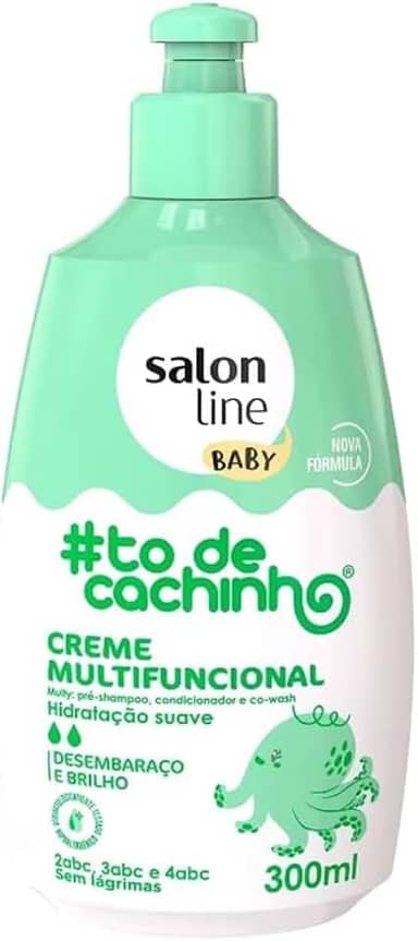 Salon Line, Creme Multifuncional, ToDeCachinho, Baby, Vegano - Cabelos Ondulados, Cacheados e Crespos, 300 ml