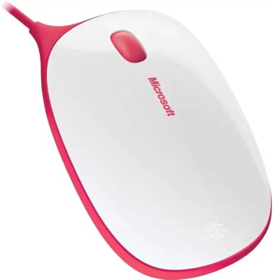 Microsoft Mouse com fio Open Box T2J-0002 USB Express - Vermelho/Branco