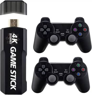 M9 Game Stick Embutido 30000 Jogos 64GB 2.4G Sem Fio HD Console de Videogame Retrô 4K HD Console de Videogame
