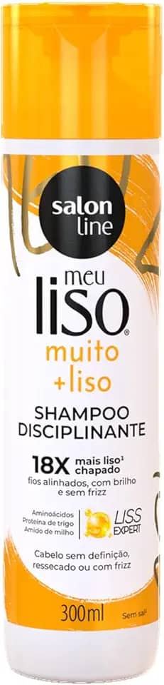 Salon Line, Shampoo, Meu Liso, Muito + Liso, Vegano - Cabelos Lisos, 300 ml