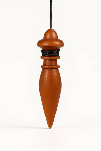 Pêndulo Para Radiestesia De Madeira Artesanal Com Chumbo E Lastro