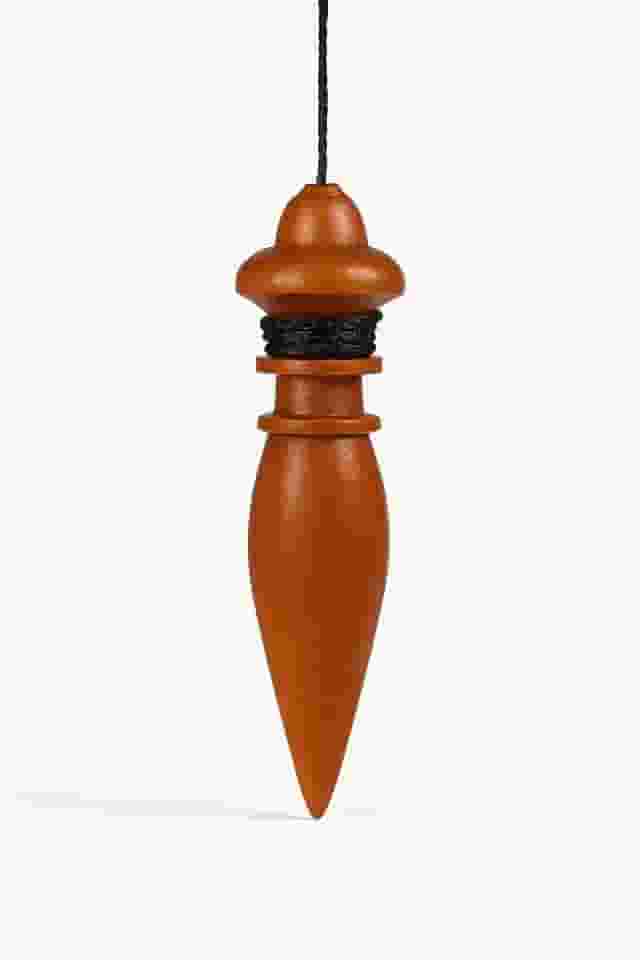 Pêndulo Para Radiestesia De Madeira Artesanal Com Chumbo E Lastro