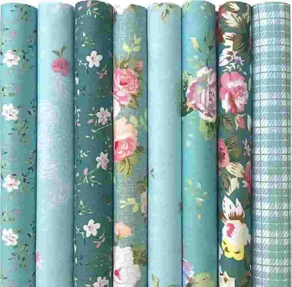 8 pacotes de tecido gordo 9,8" x 9,8" (25 cm x 25 cm) folhas quadradas de algodão pré-cortadas para colcha de costura de patchwork (verde floral)