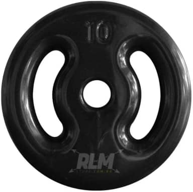 Anilha Emborrachada 10 Kg - Preta