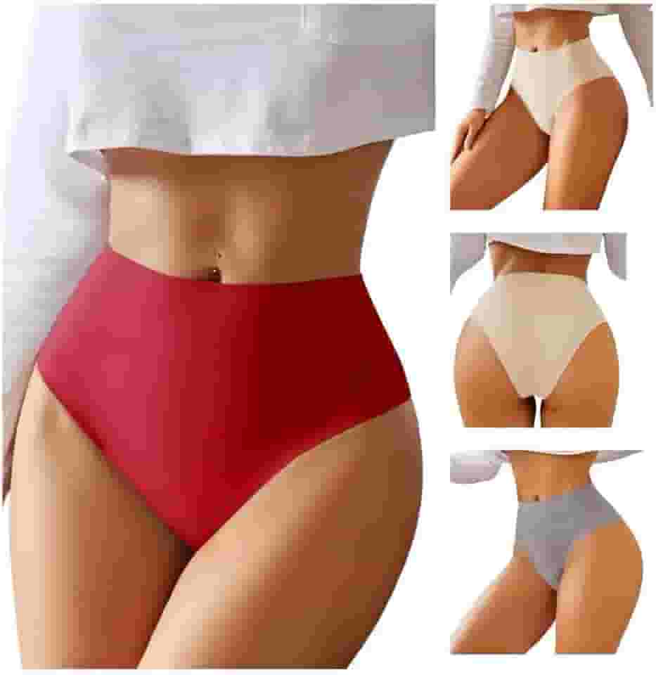 Calcinha sem costura cós alto modeladora segura barriga