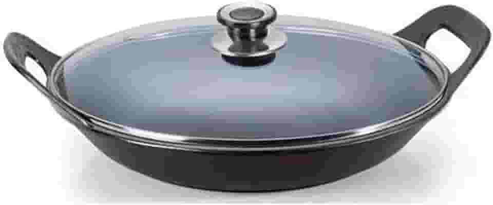 Panela Risoto De Ferro Fundido Com Tampa De Vidro - 5 L