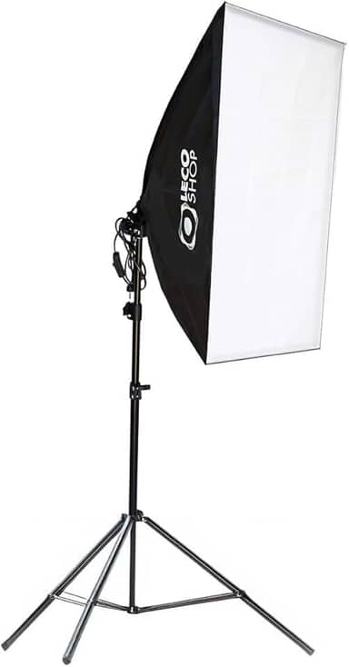 Kit Softbox Fotográfico 50x70cm com Tripé Ajustável 2m – Iluminação Contínua Profissional para Estúdio, Fotografia, Vídeo, YouTube, Lives e Maquiagem