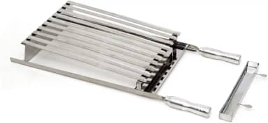 Grelha Churrasco Parrilla Argentina Inox e Cabo Metálico 30x40cm