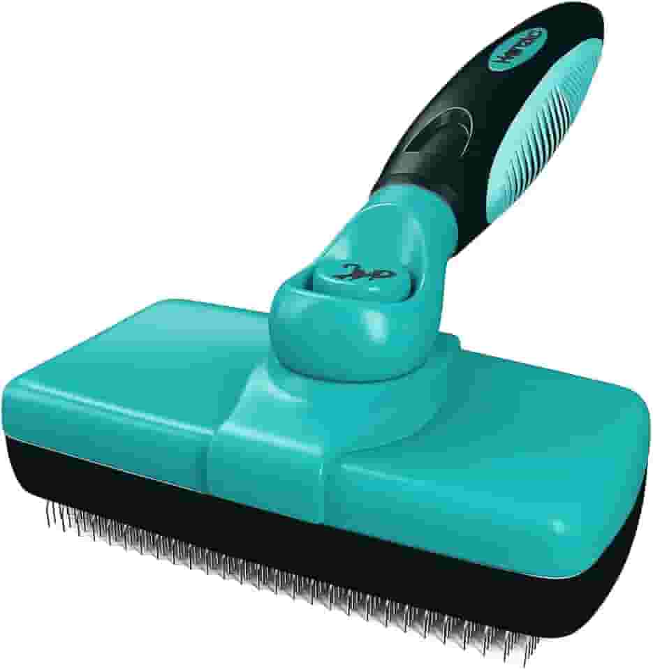 Escova Autolimpante para Cães e Gatos – Controle Total de Queda, Antienrosco, Pelos Curto ou Longo