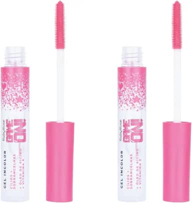 Gel Incolor Cílios Sobrancelhas Game On Ruby Rose - Kit 2 Fixadores Strong Hold - Maquiagem HB-509 TB Versátil